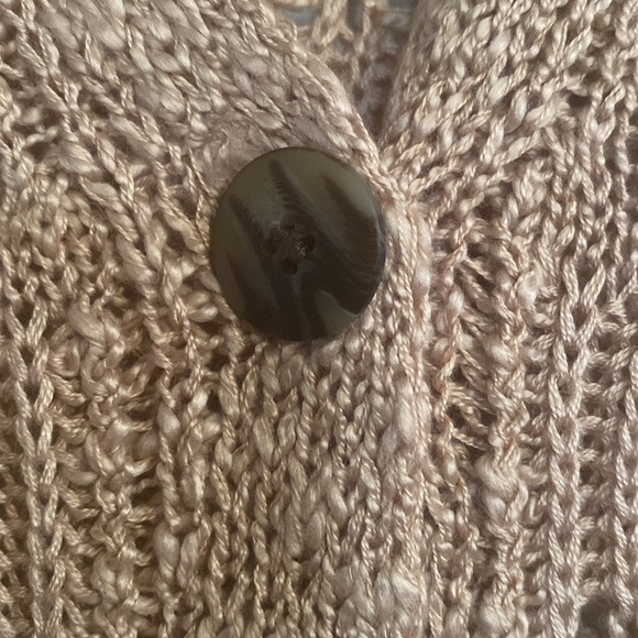 Mudd Tan Brown Button Up Open Knit Style Long Cardigan NWT - Picture 6 of 11